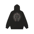 Chrome-Hearts Colorful Rhinestone Hoodie - Black Gothic Street Sweatshirt 2608
