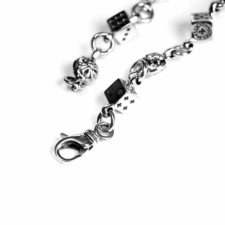 Chrome-Hearts DICE AND CROSSBALL BRACELET -4