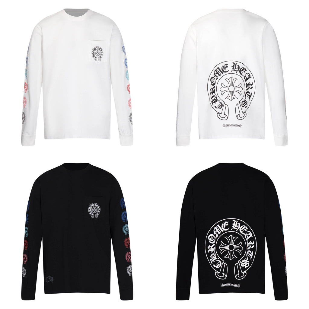 CHROME-HEARTS Men's Long-Sleeve T-shirt Sweatshirt K8009
