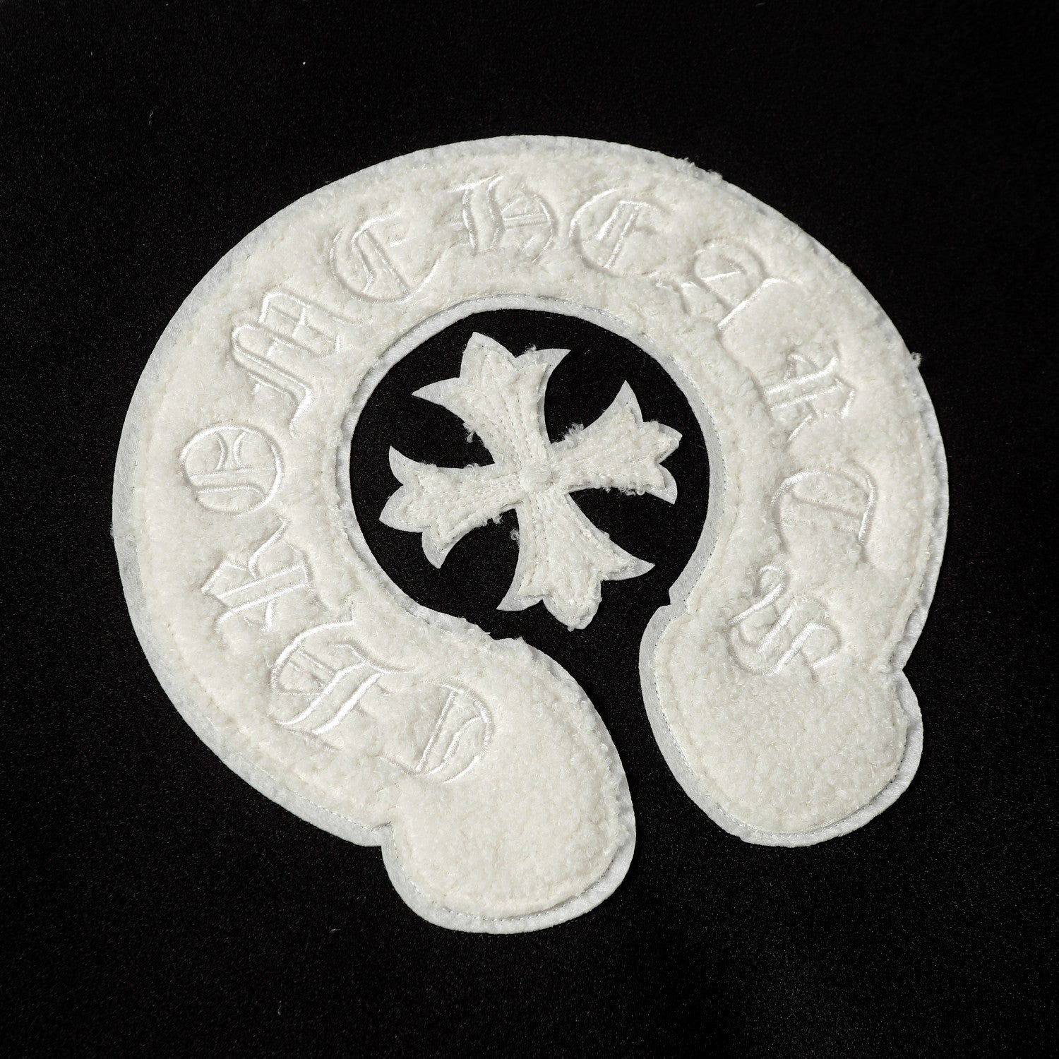 Chrome-Hearts Varsity Jacket - Black White Gothic Baseball Coat 2206