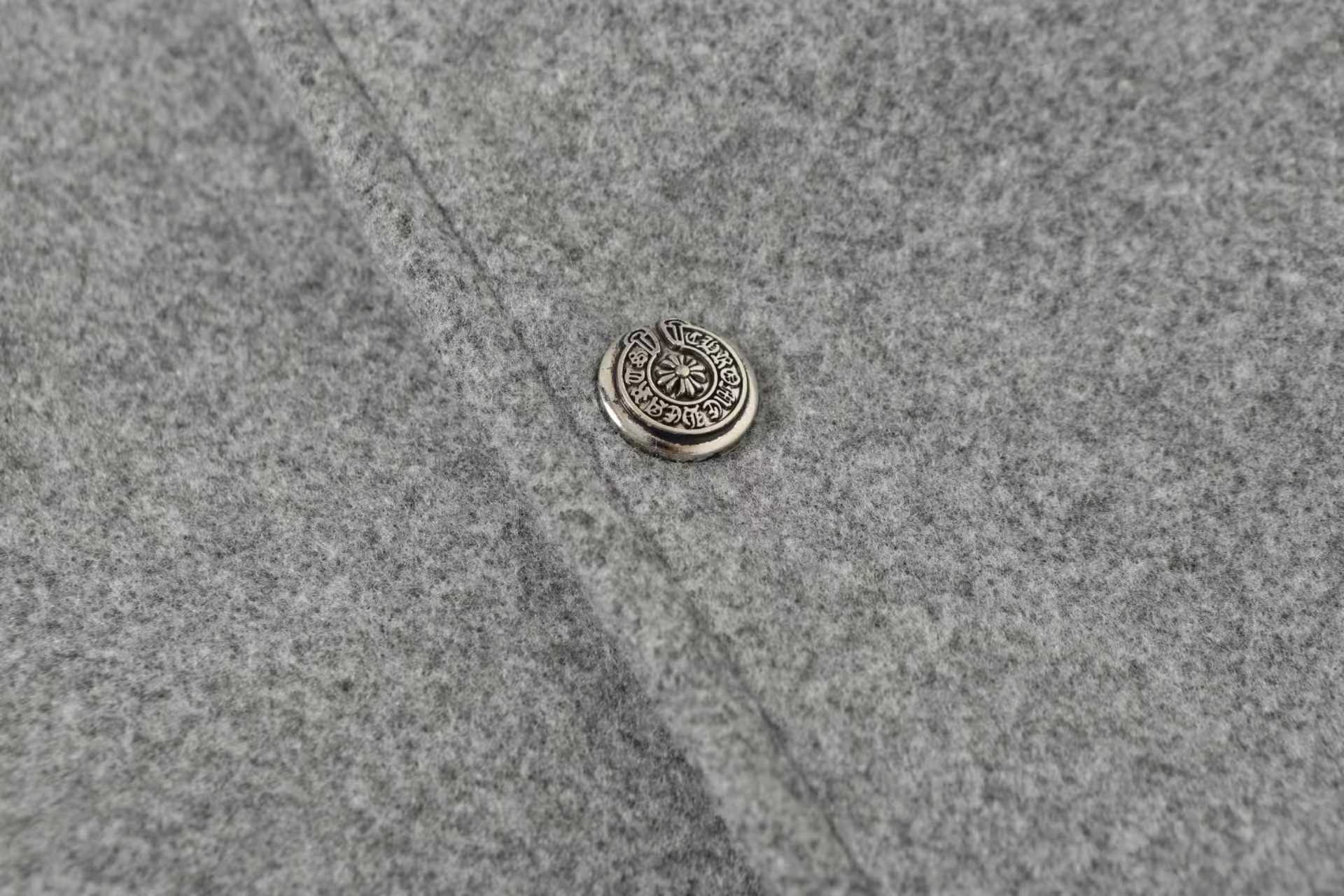 Chrome-Hearts Multi Cross Varsity Jacket - Grey Black Street Jacket 2215