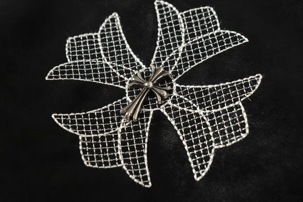 Chrome-Hearts Horseshoe Cross Jacket - Black Street Embroidered Coat 8800