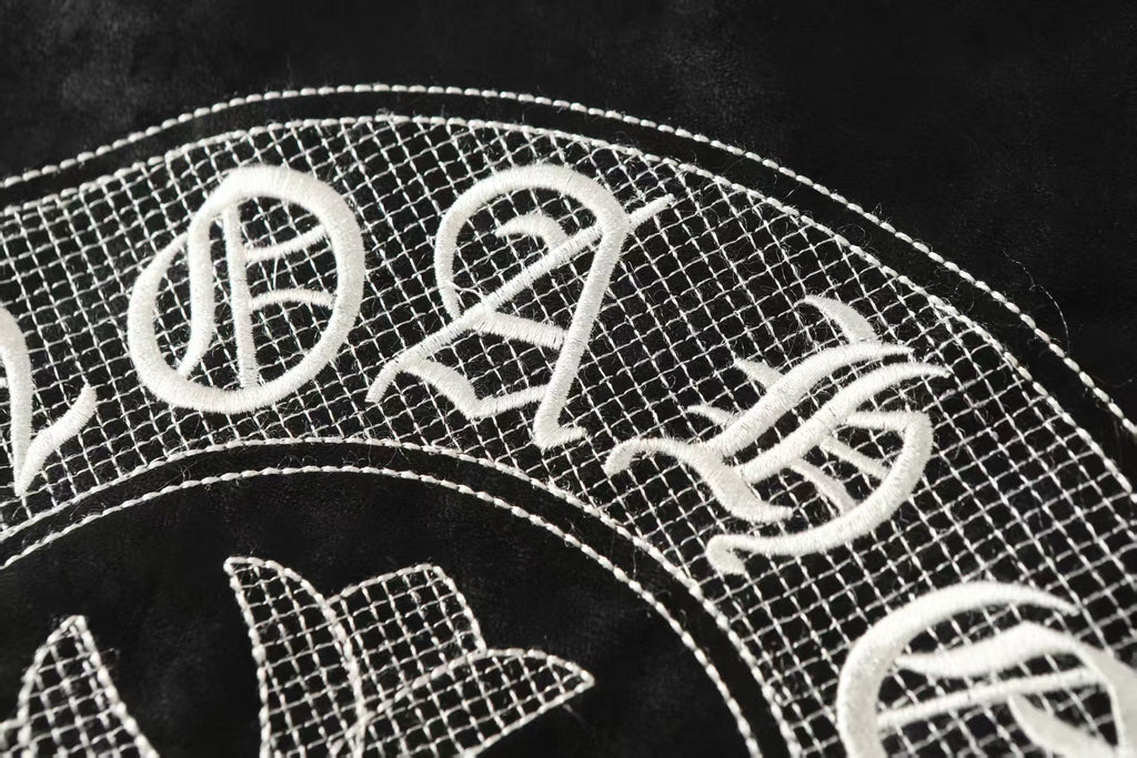 Chrome-Hearts Horseshoe Cross Jacket - Black Street Embroidered Coat 8800