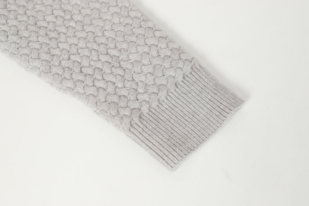 Chrome-Hearts Gothic Cross Knit Cardigan - Black Grey Streetwear Jacket 904