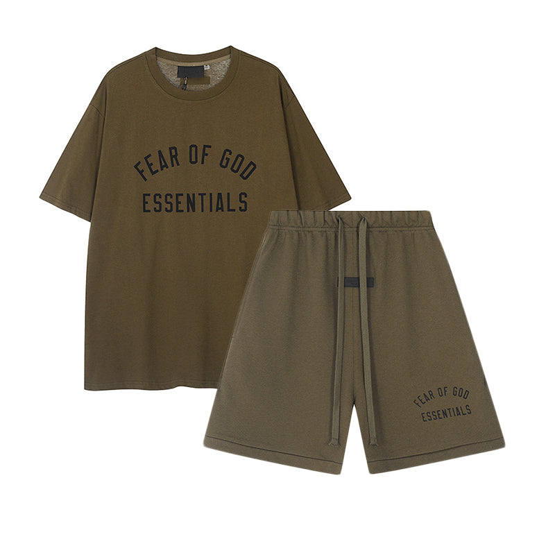 FW24 Half Arc T-Shirt / Shorts / Set - Army Green