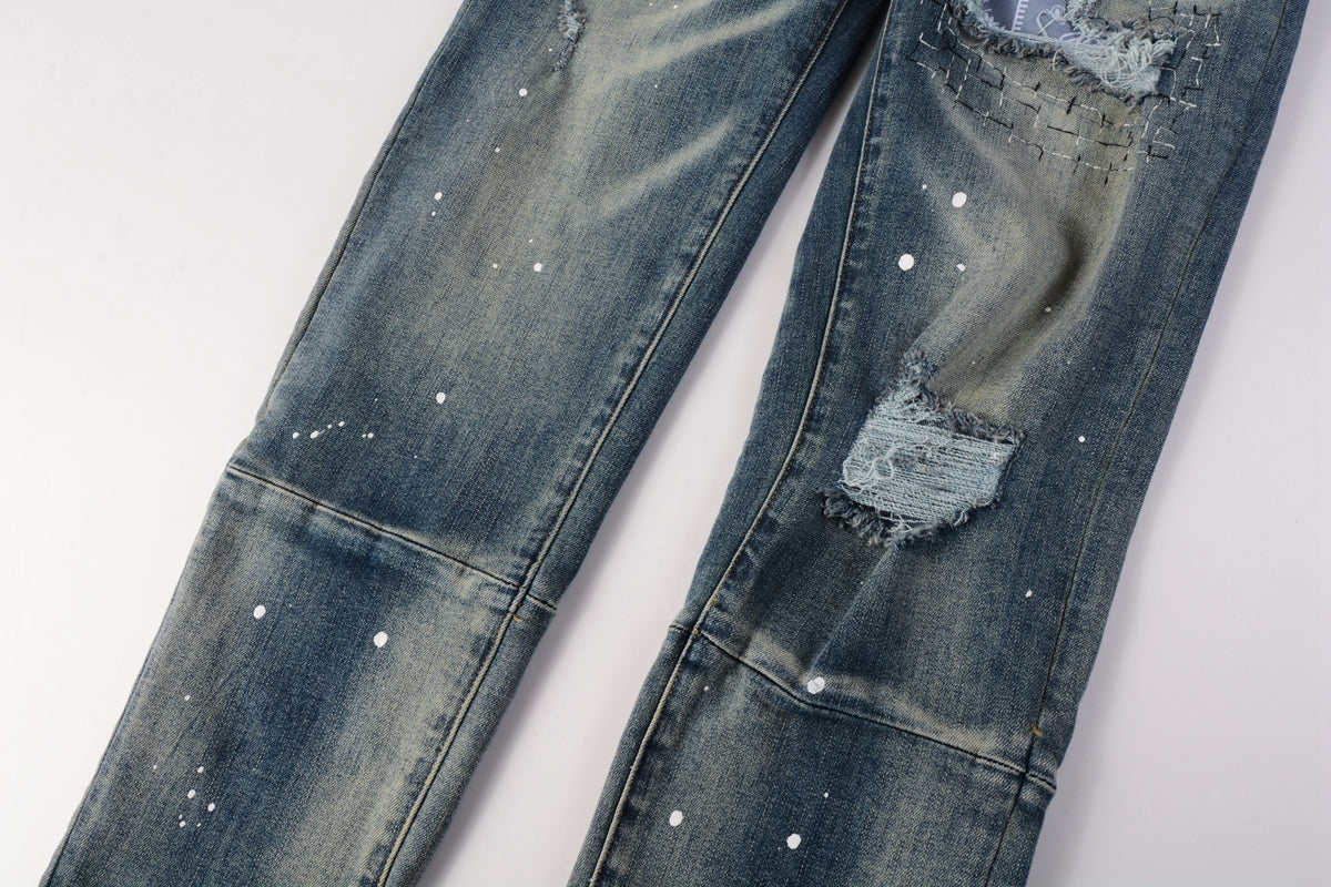 Men's Purple Jeans 9025