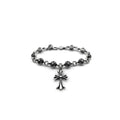 Chrome-Hearts Silver Cross Ball Tiny E Bracelet