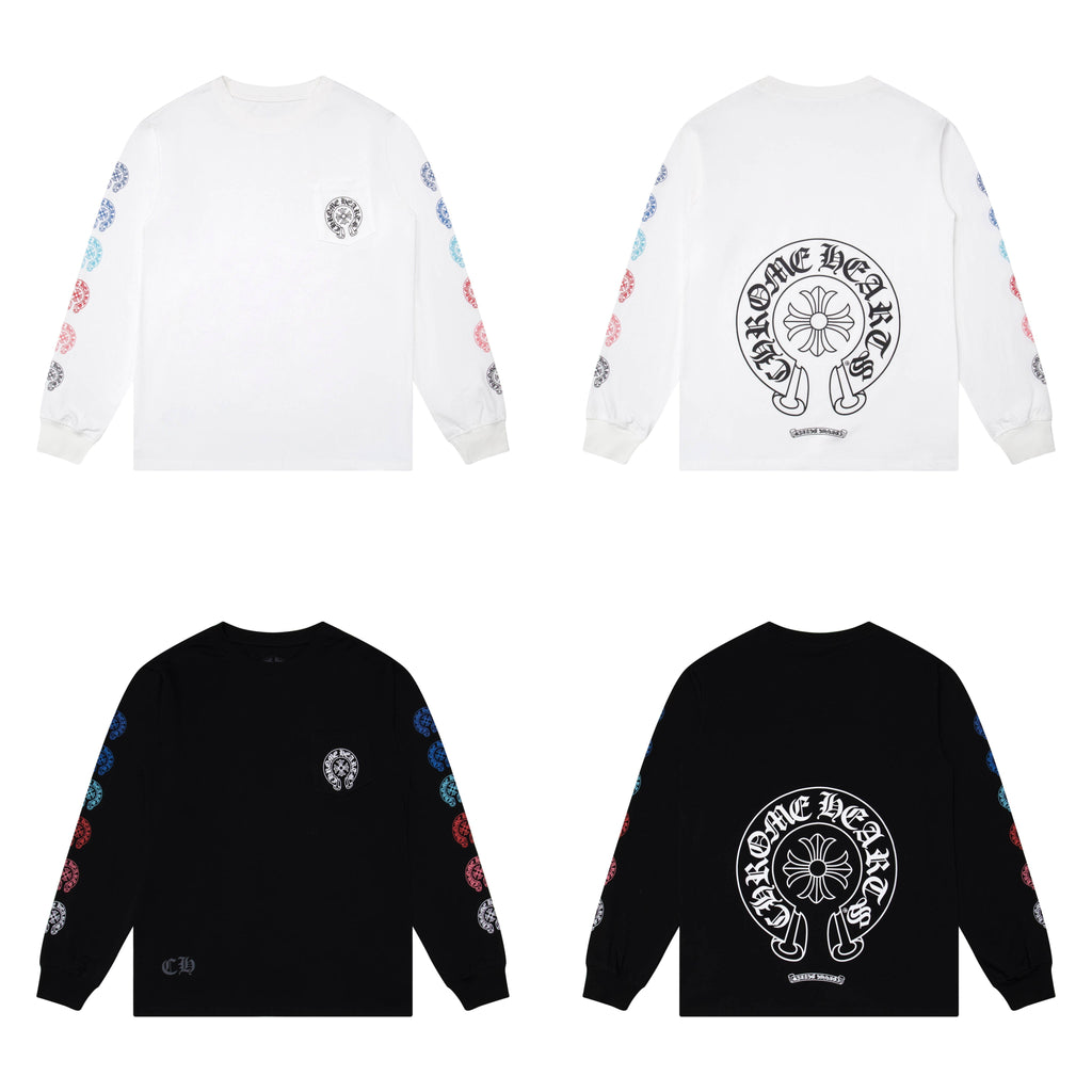 CHROME-HEARTS Men's Long-Sleeve T-shirt Sweatshirt K8009